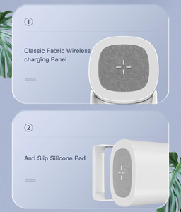 Wholesale Bedroom LED 3 in 1 Wireless <b>Charger</b> With Speaker Lamp Phone Mini Wireless Phone Holder <b>Charger</b> - Product Image 6
