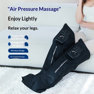 Masseur <span class=keywords><strong>de</strong></span> compression d'air pour les jambes sans fil avec 5 chambres, coussin d'air pour les pieds, thérapie thermique, botte <span class=keywords><strong>de</strong></span> massage pour la relaxation musculaire et la stimulation <span class=keywords><strong>de</strong></span> la récupération - Product Image 2