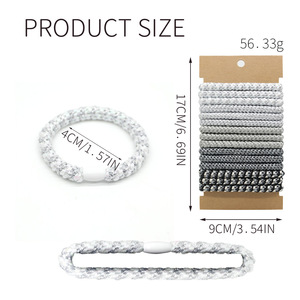 Bandeau pour cheveux pour femmes très vendu avec fil brodé, tissu hautement élastique, accessoires pour cheveux, attache-cheveux torsadée pour femme - Product Image 3