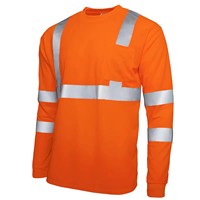 Stokta Yüksek Görünürlüklü Uzun Kollu İnşaat İşleri İçin Kuru Terletmeyen Sarı Hi Vis Erkek Güvenlik İş Tişörtleri Cepli