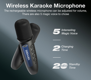 <span class=keywords><strong>Enceinte</strong></span> Bluetooth portable karaoké 40W Super Bass avec 2 microphones et plusieurs égaliseurs pour la maison - Product Image 6