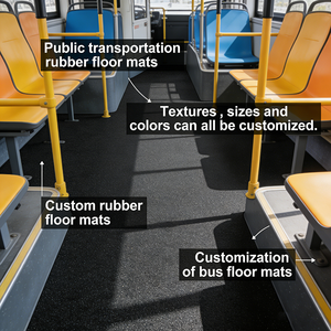Revêtement de sol en caoutchouc pour bus sur mesure, imperméable, écologique, absorbant les chocs et réduisant le bruit - Product Image 2