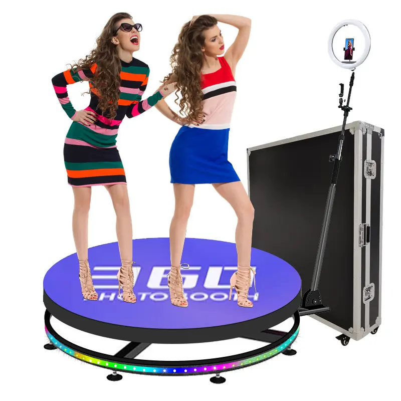 2022 Hot Sale New Portable Selfie 360 Spinner Degree Platform Business Video Photo Booth Camera Vending Machine 360 Photo Booth