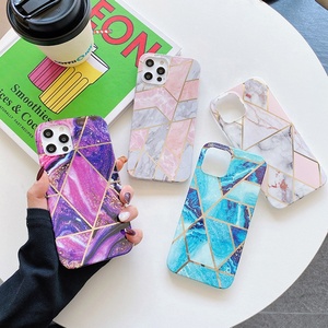 Electroplate geometric Marble Phone Case For <span class=keywords><strong>iPhone</strong></span> 11 <span class=keywords><strong>12</strong></span> Pro Max Soft TPU IMD Marble Back Cover For <span class=keywords><strong>iPhone</strong></span> 11 <span class=keywords><strong>12</strong></span> Case - Product Image 2