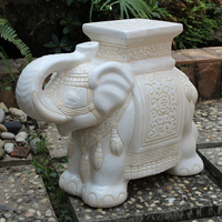 Table en céramique en forme d'éléphant, cadeau original pour la maison