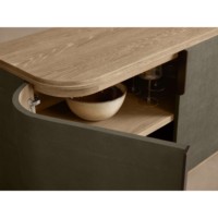 Buffet moderne incurvé à 4 portes en shagreen