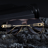 Partagas Rétro Designer Logo Personnalisé Aviation Double Pont Polarisées Pêche Conduite UV400 Nuances Lunettes de Soleil Lunettes de Soleil pour Hommes