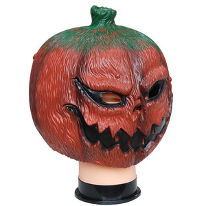 Máscara de cabeza de calabaza de Halloween, tamaño único, accesorio de látex para disfraz, cosplay, fiesta de disfraces - Product Image 1
