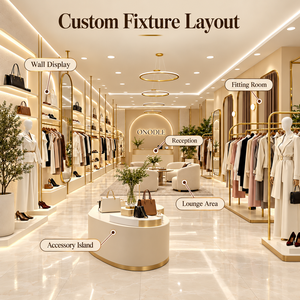 Servizio di Allestimento Interno Modulare per Boutique di <span class=keywords><strong>Abbigliamento</strong></span> Femminile, Espositori Personalizzati e Progetto di Ristrutturazione Completa del Negozio - Product Image 3
