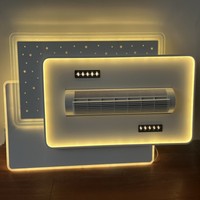 Ventilateur de plafond LED sans pales 120V/220V avec variateur de fréquence, design moderne, type lustre, pour éclairage de plafond.