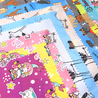 Fabrication chinoise 100% Polyester Oxford Pongee designers de luxe licorne tissu imprimé numérique dessin animé tissu imprimé numérique