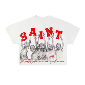 T-shirts pour hommes en coton 100% de haute qualité en gros, style streetwear Y2K, coupe ample, lettres régulières, imprimés numériques écologiques - Product Image 6