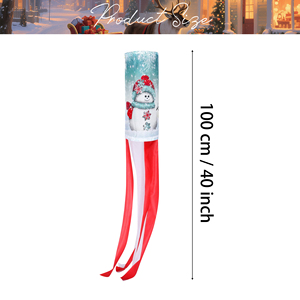 Merry Christmas Windsock Garden Decor WindSock Digital Printed Flying Wind <b>Socks</b> for Yard Garden Porch - Product Image 2