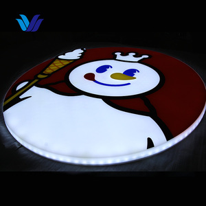 Led Light HONGSEN Manufacturer Supply Custom Sign Board Led Round Signage Light Box