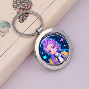 พวงกุญแจโลหะหมุนได้ลายการ์ตูนน่ารักสไตล์อนิเมะ Kpop นักล่าปีศาจ ของขวัญโปรโมชั่น ของเล่นสั่งทำจำนวนมาก ขายดีจากโรงงาน - Product Image 6