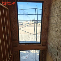 Fenêtres en forme d'arche en alliage d'aluminium trempé résistant aux ouragans, design de fenêtre de forme spéciale personnalisé DERCHI NFRC USA