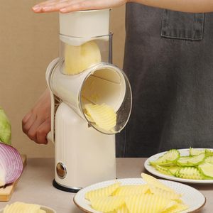 Gadget de cuisine multifonctionnel TGYW, râpe manuelle en plastique et acier inoxydable à manivelle rotative pour fromage, carotte, ail - Product Image 2
