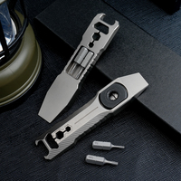 Palanca de Titanio EDC para Bolsillo, Herramienta Manual Multifuncional Práctica de Titanio EDC, Herramienta de Emergencia para Exteriores, Palanca de Titanio
