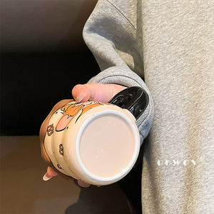 Tazza in Ceramica <span class=keywords><strong>Tom</strong></span> e <span class=keywords><strong>Jerry</strong></span> con Cannuccia e Coperchio in PP, Bicchiere per Bambini, per Ufficio, Casa e Regalo - Product Image 5