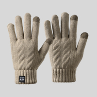 Gants d'hiver en peluche pour moto, coupe-vent, avec écran tactile, gants chauds pour hommes