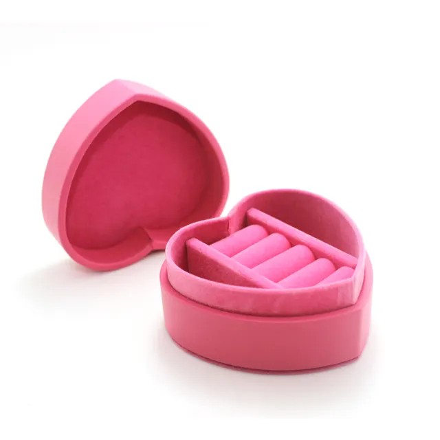 pink color mini heart jewelry box