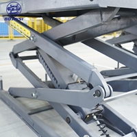 BJS2302 Élévateur à ciseaux encastré pour voitures 4T, élévateur hydraulique électrique pour véhicules avec plateformes extensibles