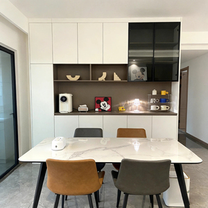 <span class=keywords><strong>Buffet</strong></span> minimaliste italien fin en bois grainé, armoire écologique pour la maison - Product Image 5
