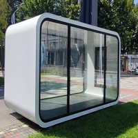 Maison en capsule Apple, durable, imperméable, préfabriquée, design moderne pour usage bureautique et hôtelier
