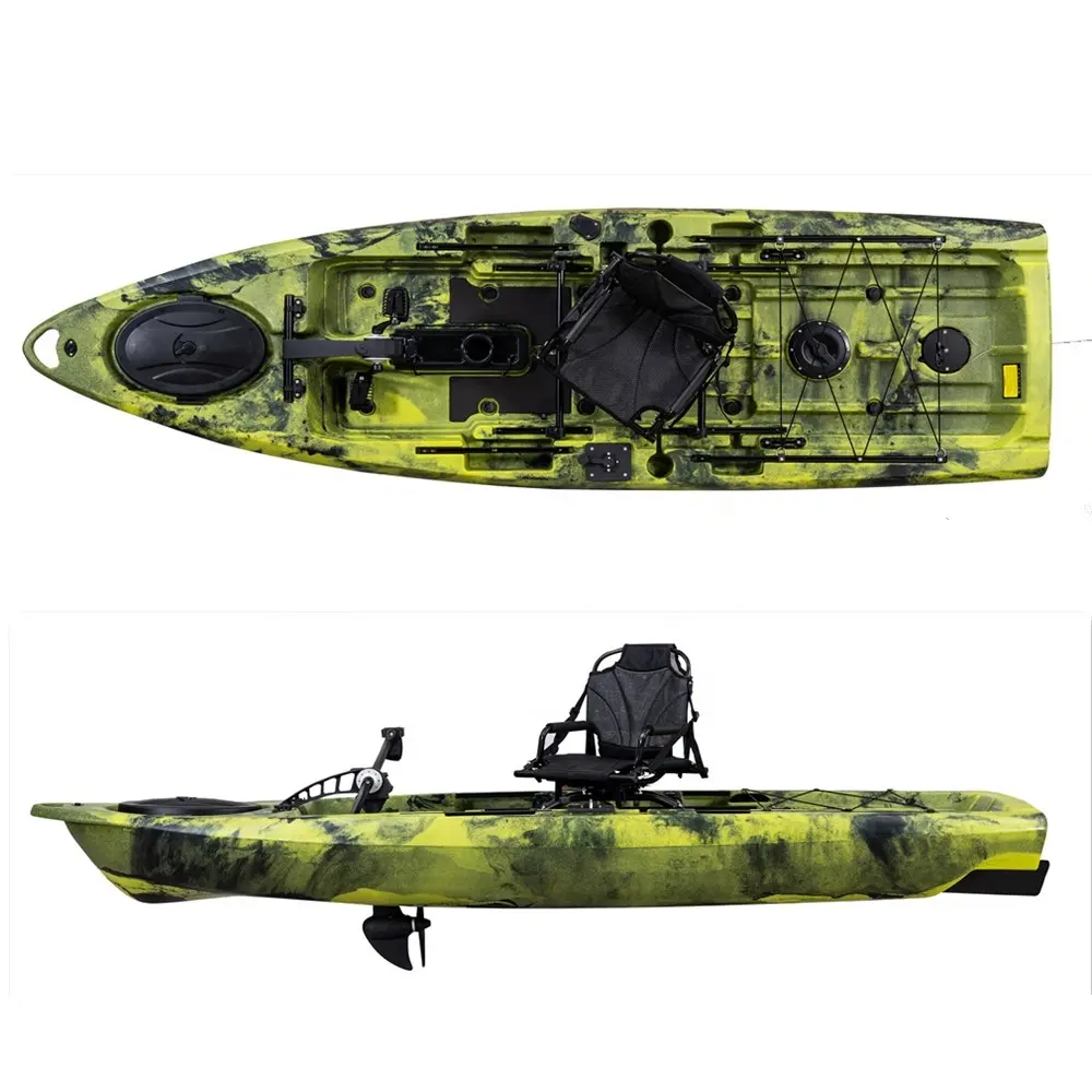 LSF bateau à rames électrique en plastique pour une personne pédale de kayak pêche à pied pédale canoë/kayak moteur avec accessoires