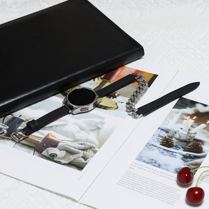 <span class=keywords><strong>Para</strong></span> <span class=keywords><strong>Garmin</strong></span> <span class=keywords><strong>Venu</strong></span> <span class=keywords><strong>SQ</strong></span> <span class=keywords><strong>Correa</strong></span> 20mm Acero inoxidable cuero genuino doble Tour 49mm 46mm mujeres lujo Apple Watch Ultra bandas - Product Image 1