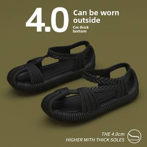 <span class=keywords><strong>Sandalias</strong></span> <span class=keywords><strong>para</strong></span> exteriores <span class=keywords><strong>para</strong></span> hombres y mujeres, tacón de verano, Color sólido, antideslizante, impermeable, ligero, EVA, plantilla, posición superior, diseño plano - Product Image 5