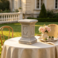 Support de Présentation Colonne Décorative Rétro en Résine Irrégulière Style Jardin, Peint à la Main, Fait Main, Décoration d'Intérieur Architecturale