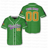 Nouveaux maillots de Mardi Gras 2026, chemises personnalisées avec nom et numéro, maillot de baseball, vêtements de Mardi Gras pour femmes et hommes
