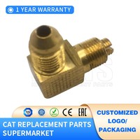 YANN'S 4N1828 4N-1828 7/16" X 1/8" 90 °   Adaptateur coudé pour pièces d'équipement lourd de tracteur, moteurs 163, 143, 153, 3304, 3306