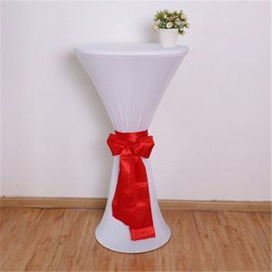 Fundas Redondas de Spandex para Mesas de Cóctel con Cinturón, Manteles Elásticos Cuadrados para Mesas Altas de Bar, Fiestas y Banquetes - Product Image 6