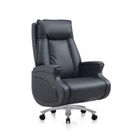 Chaise de direction modulaire avec hauteur réglable, design moderne en cuir véritable pour la maison et l'hôtel