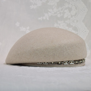 Béret en laine pour femmes et dames, chapeau élégant avec bijoux, chapeaux élégants, nouvelle collection <span class=keywords><strong>2022</strong></span> - Product Image 4
