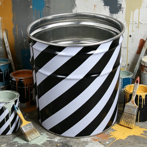 Innopack Empty Metal <b>Paint</b> Tin Can Custom Printed <b>Black</b> White 20L Bucket for <b>Paint</b> Coating Ink Packaging - Product Image 3