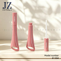 Emballage de gloss à lèvres en gros avec étiquette privée Jinze, tubes de gloss à lèvres roses personnalisés avec porte-clés