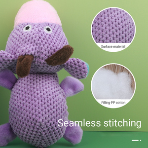 Commercio all'ingrosso forme di bovini e anatre animali domestici peluche interattivo durevole cane cigolante giocattolo da masticare - Product Image 5