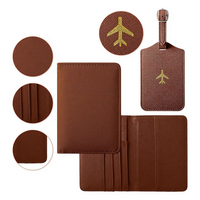 Portefeuille de voyage en cuir PU avec logo personnalisé et ensemble d'étiquettes de bagage – Vente en gros directe usine OEM