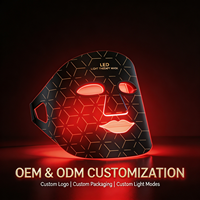 Masque facial LED, thérapie par lumière rouge infrarouge, masque facial en silicone, appareil de soin de la peau portable à domicile, OEM ODM personnalisé