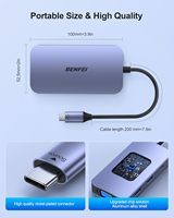 BENFEI USB-C Dockingstation, 8-in-1 mit Dreifach-Display Dual HDMI, VGA, 3*USB 3.0, 100W Stromversorgung, 3,5mm AUX Audio