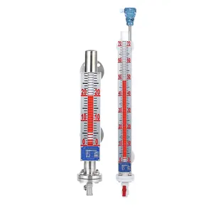 Glass Tube Liquid Level Sensor Transmitter 1m 2m 3m High Temperature Water Boiler Tank Oil Magnetic Flap Level Gauge Meter