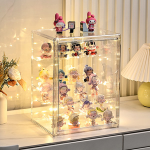 Suporte de Exibição para Blind Box em Plástico Acrílico Transparente, Dobrável e Empilhável, com Tampa, para Blocos de Montar Artesanais e Bonecas - Product Image 4