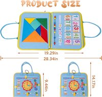 Jouets Montessori sensoriels interactifs éducatifs portables et légers pour tout-petits, en feutre, multi-effets, pour l'autisme, pour activités sensorielles