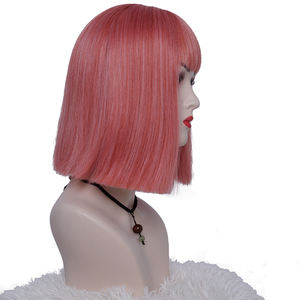 Peluca Corta Lisa Multicolor de <span class=keywords><strong>Anime</strong></span> Barata y Colorida con Flequillo para <span class=keywords><strong>Cosplay</strong></span> - Product Image 3