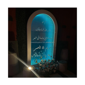 <span class=keywords><strong>Fabuloso</strong></span> espejo de boda Infinite Welcome Sign Backdrop Stand Arched Led Light Backdrop Stand Decoración - Product Image 3