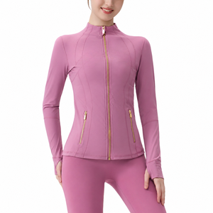 Conjunto de Chaqueta Deportiva para Mujer, de Secado Rápido, Corte Ajustado, con Cierre Completo, para Yoga y Ejercicio, con Bolsillos, Envío desde Almacén en EE. UU. - Product Image 1