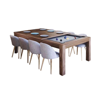 Mesas de Billar Multifuncionales de Lujo Personalizadas con Patas de Madera Maciza y Mesa de Comedor en Uno